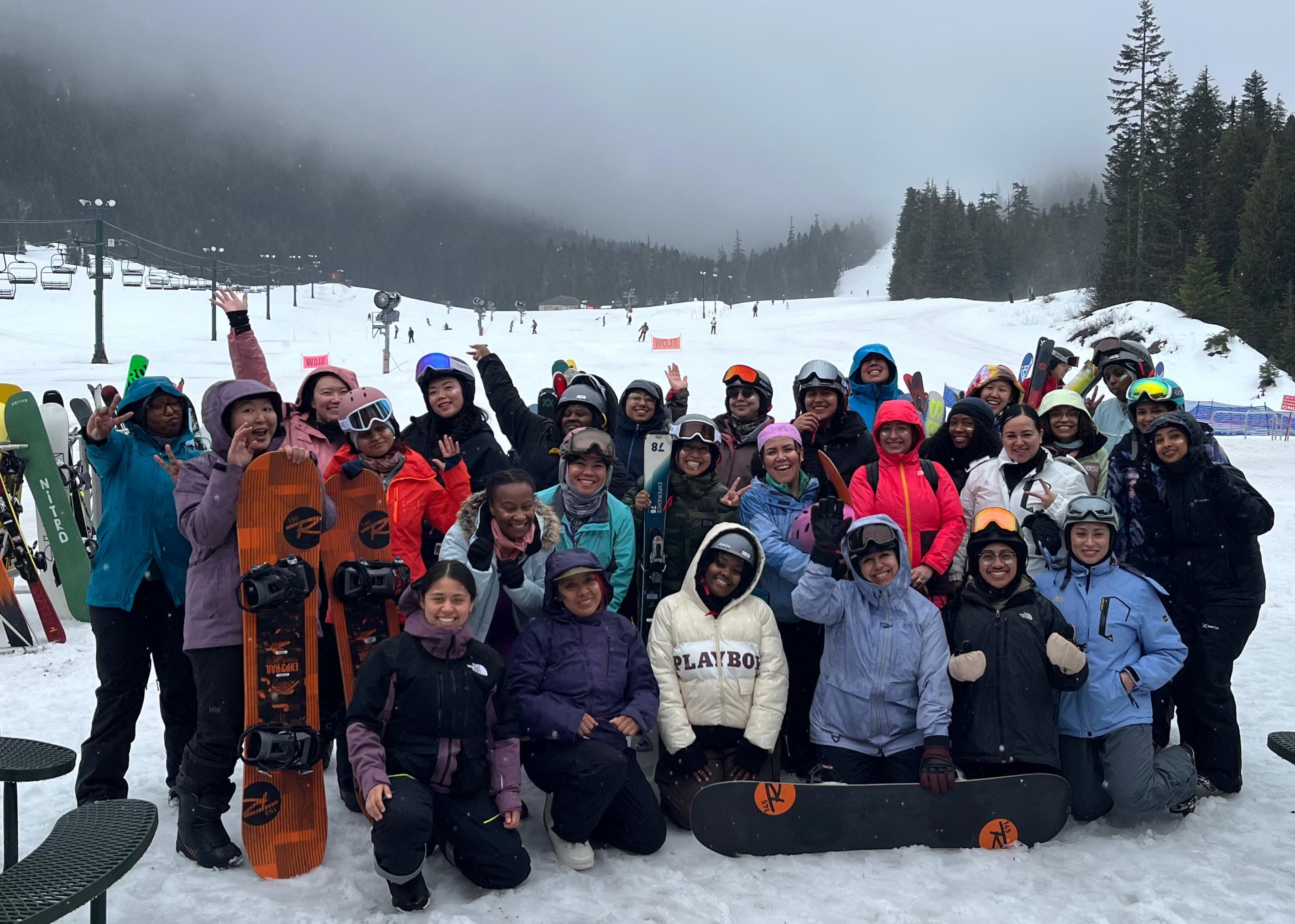 Edge Outdoors group photo at Crystal Mountain
